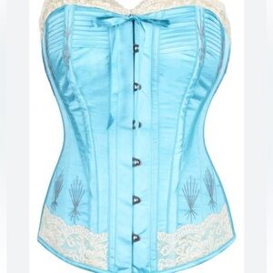 Corset Story Baby Blue Lace Corset size 30 New wtag